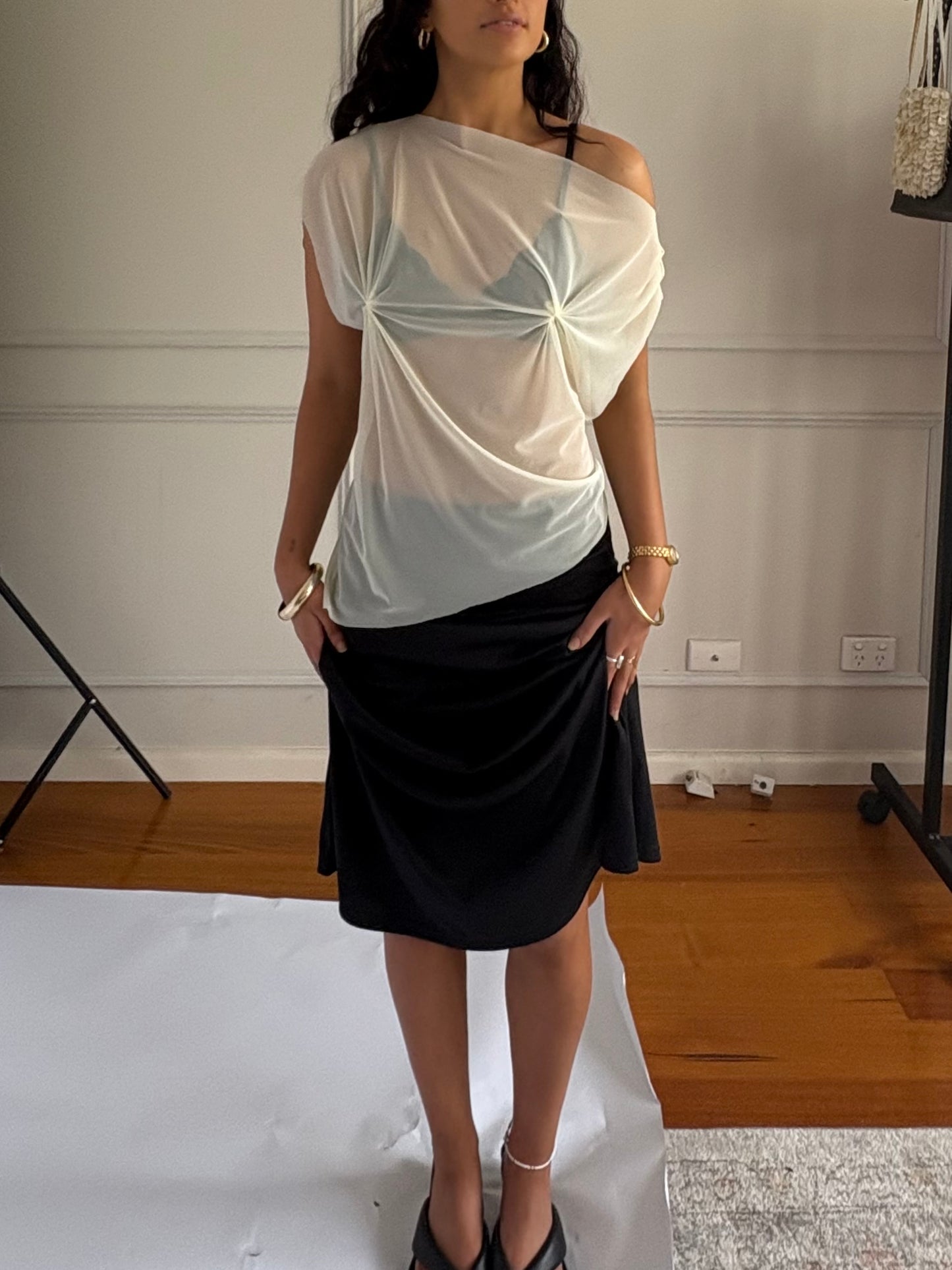 ISLA RAW EDGE TOP - LEMON
