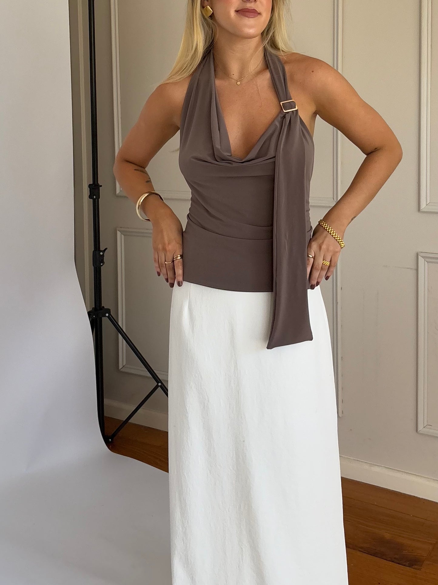GRETA TOP - MOCHA