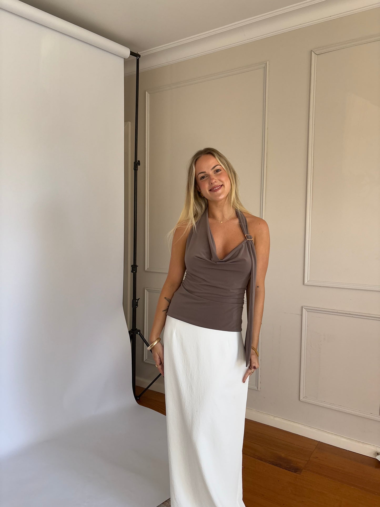 GRETA TOP - MOCHA