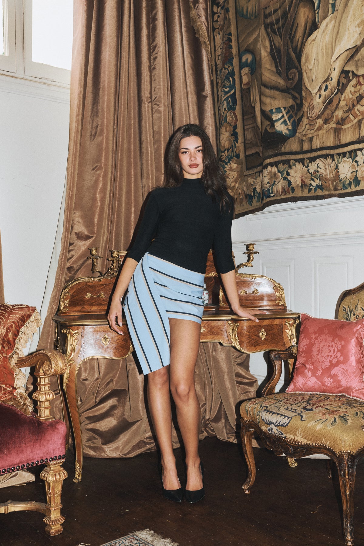 PIA SKIRT - BLUE
