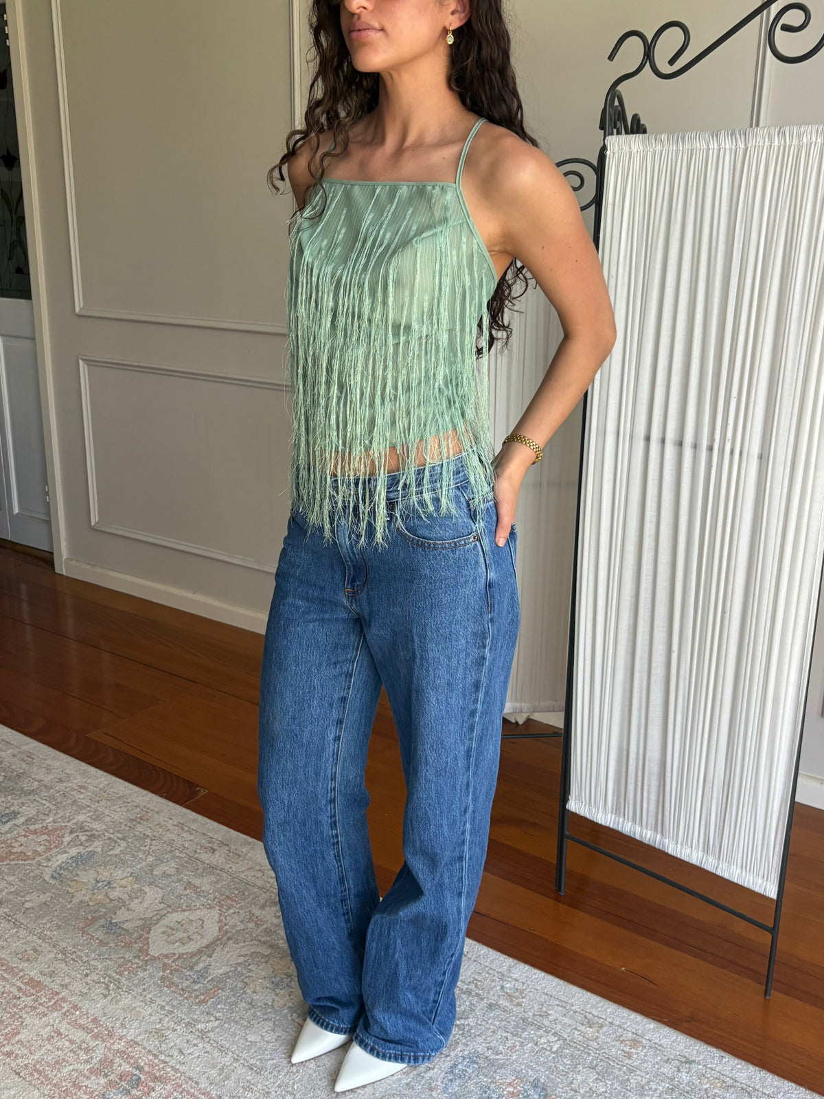 ARLETTE TOP - SEAFOAM